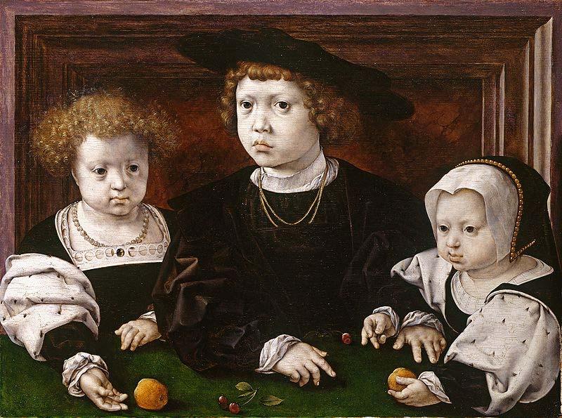 Jan Gossaert Mabuse The Three Children of Christian II of Denmark Sweden oil painting art